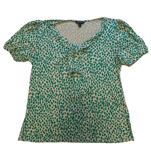 Banana Republic XL Tee w/ Green Spots - Picture 1 of 6